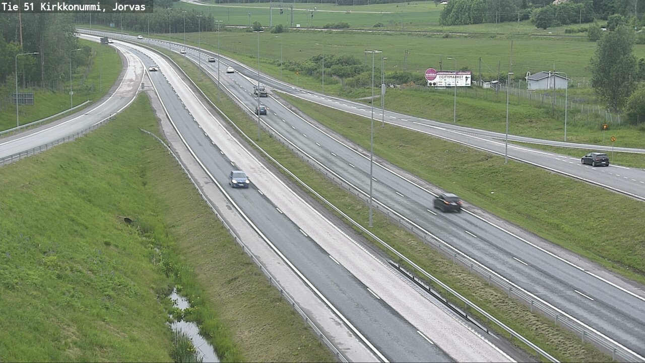 Weather Camera Image Väg 51 Kyrkslätt, Jorvas, Kirkkonummi, Uusimaa