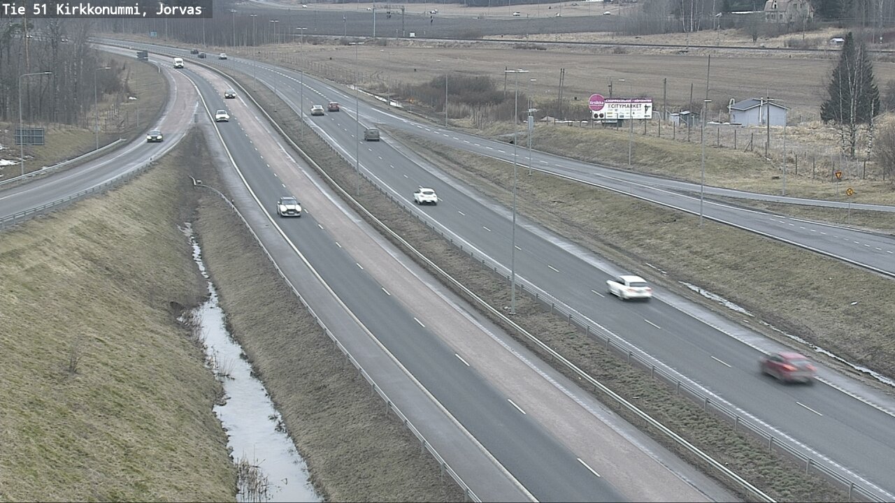Weather Camera Image Road 51 Kirkkonummi, Jorvas, Kirkkonummi, Uusimaa