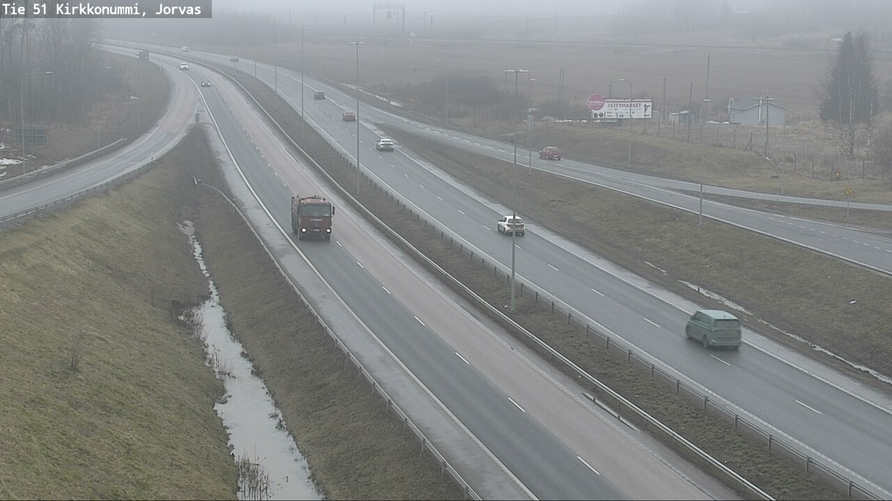 Weather Camera Image Väg 51 Kyrkslätt, Jorvas, Kirkkonummi, Uusimaa