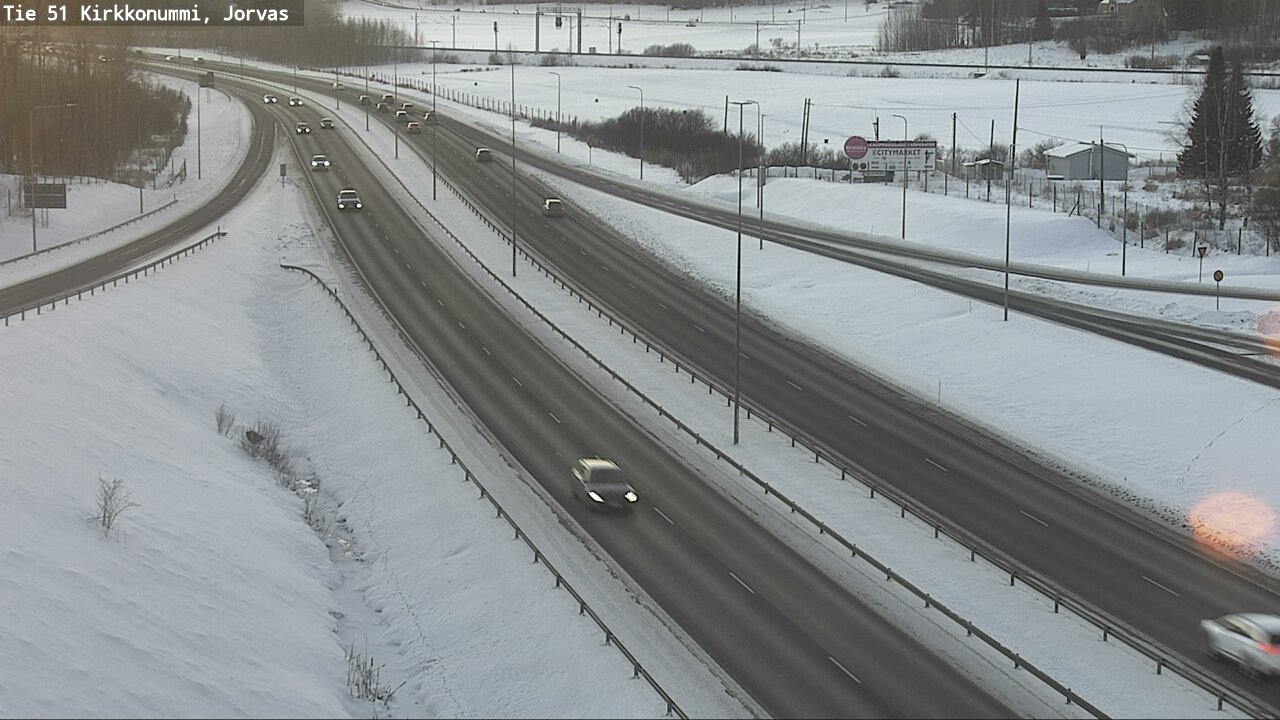 Weather Camera Image Väg 51 Kyrkslätt, Jorvas, Kirkkonummi, Uusimaa