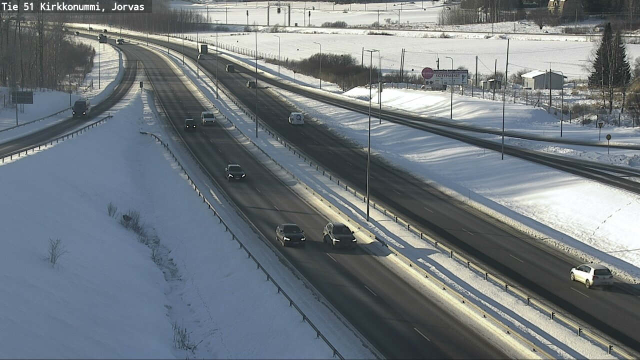 Weather Camera Image Väg 51 Kyrkslätt, Jorvas, Kirkkonummi, Uusimaa