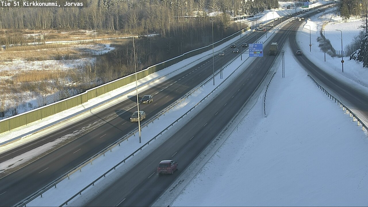 Weather Camera Image Väg 51 Kyrkslätt, Jorvas, Kirkkonummi, Uusimaa