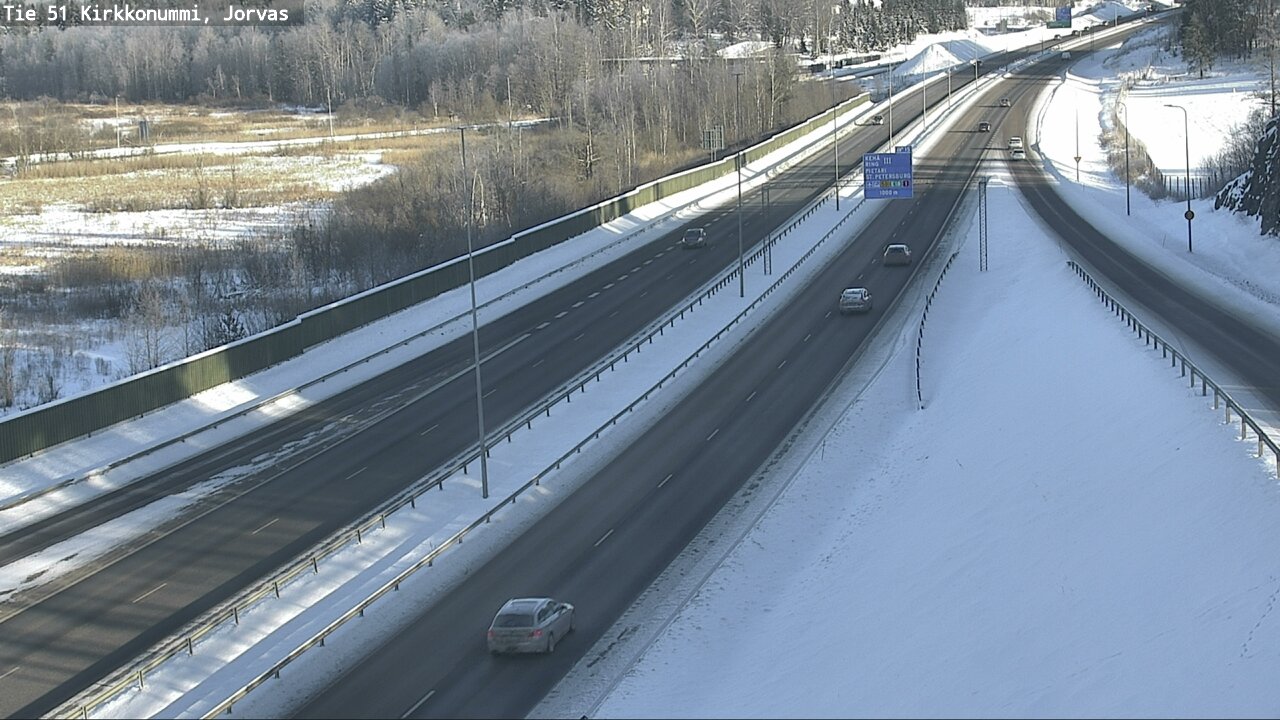 Weather Camera Image Väg 51 Kyrkslätt, Jorvas, Kirkkonummi, Uusimaa