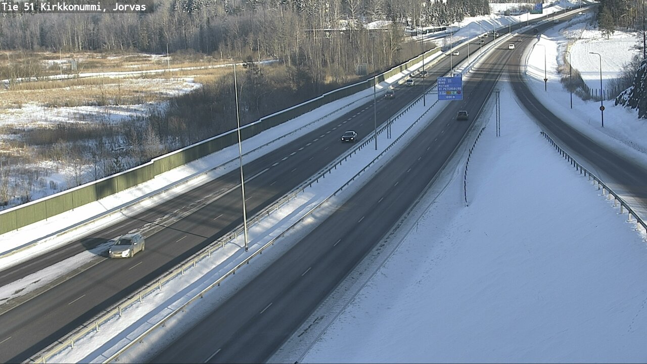 Weather Camera Image Väg 51 Kyrkslätt, Jorvas, Kirkkonummi, Uusimaa