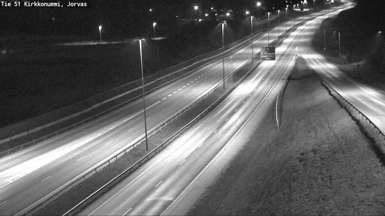 Weather Camera Image Väg 51 Kyrkslätt, Jorvas, Kirkkonummi, Uusimaa
