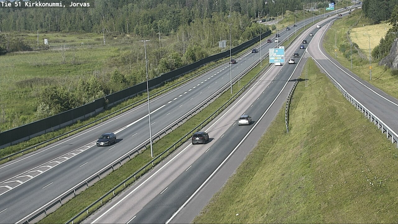 Weather Camera Image Väg 51 Kyrkslätt, Jorvas, Kirkkonummi, Uusimaa