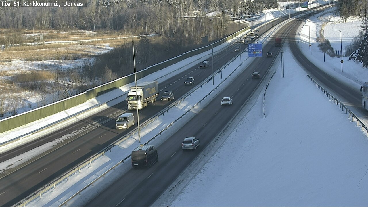 Weather Camera Image Väg 51 Kyrkslätt, Jorvas, Kirkkonummi, Uusimaa