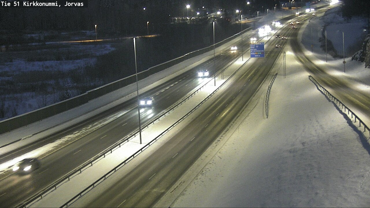 Weather Camera Image Väg 51 Kyrkslätt, Jorvas, Kirkkonummi, Uusimaa