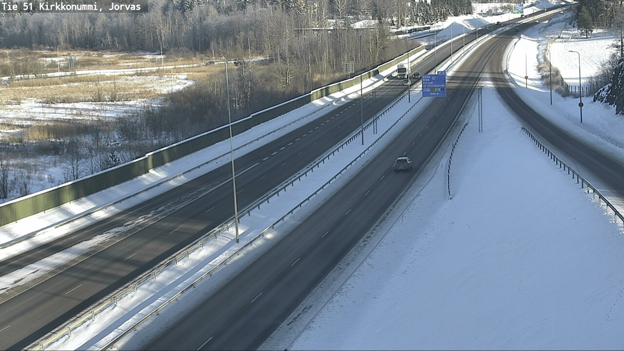 Weather Camera Image Väg 51 Kyrkslätt, Jorvas, Kirkkonummi, Uusimaa