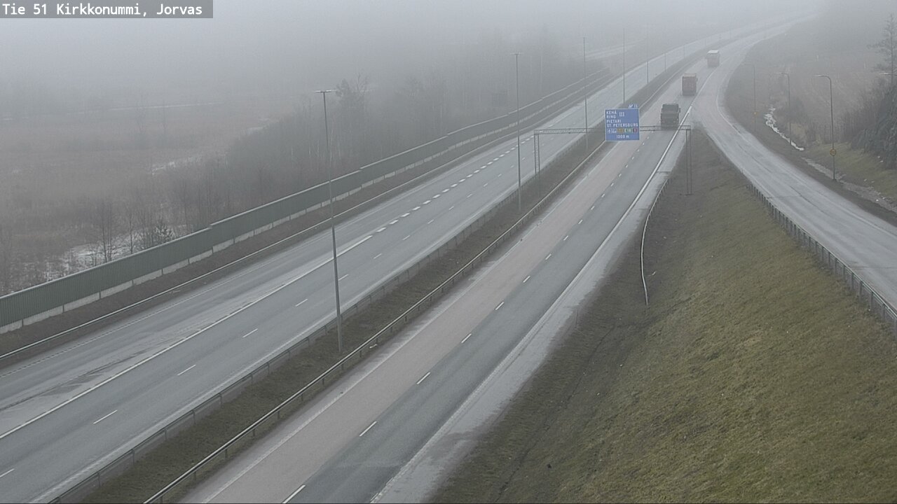 Weather Camera Image Väg 51 Kyrkslätt, Jorvas, Kirkkonummi, Uusimaa