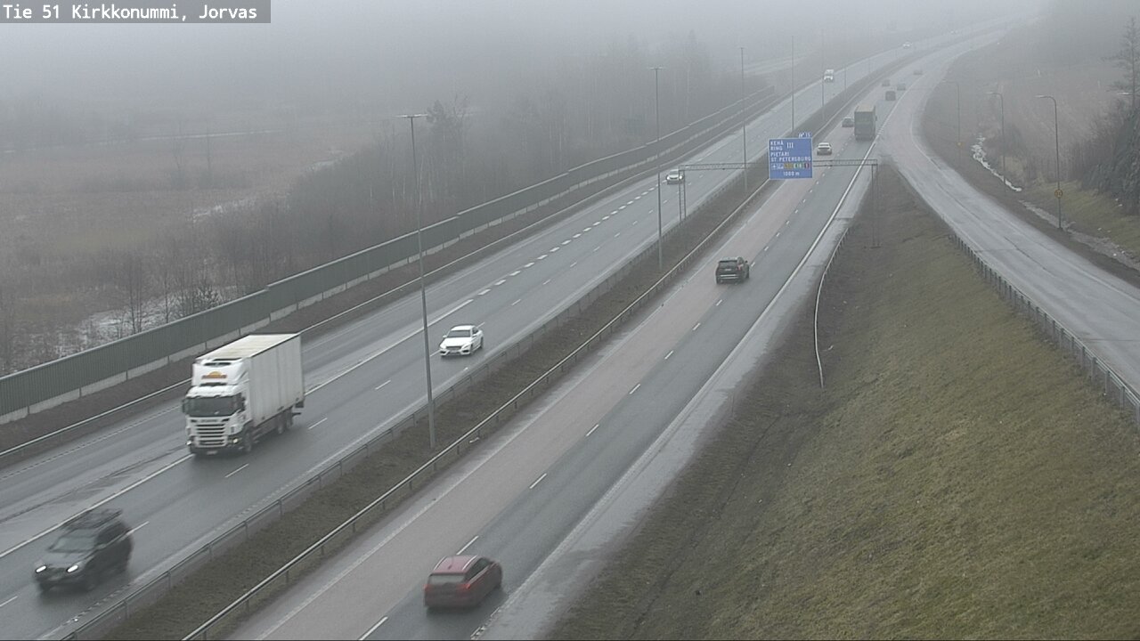 Weather Camera Image Väg 51 Kyrkslätt, Jorvas, Kirkkonummi, Uusimaa