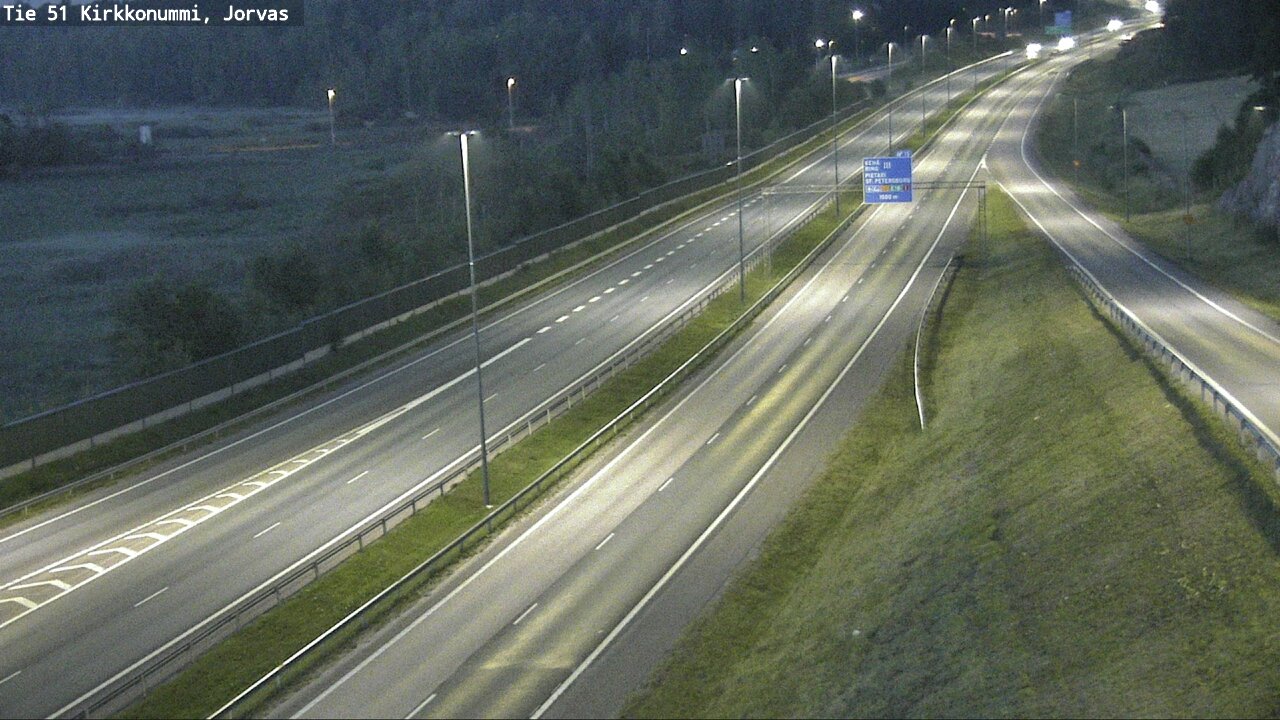 Weather Camera Image Väg 51 Kyrkslätt, Jorvas, Kirkkonummi, Uusimaa