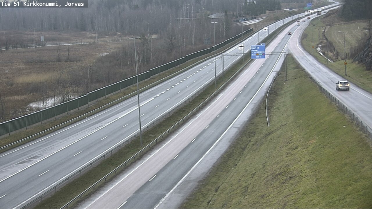Weather Camera Image Väg 51 Kyrkslätt, Jorvas, Kirkkonummi, Uusimaa