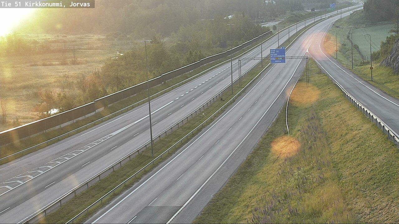 Weather Camera Image Väg 51 Kyrkslätt, Jorvas, Kirkkonummi, Uusimaa