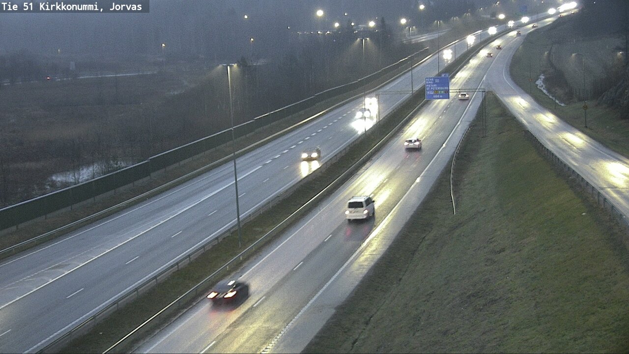 Weather Camera Image Väg 51 Kyrkslätt, Jorvas, Kirkkonummi, Uusimaa