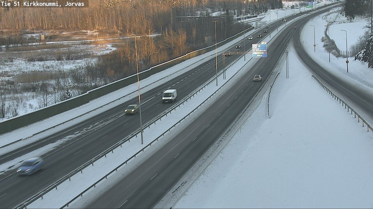 Weather Camera Image Väg 51 Kyrkslätt, Jorvas, Kirkkonummi, Uusimaa