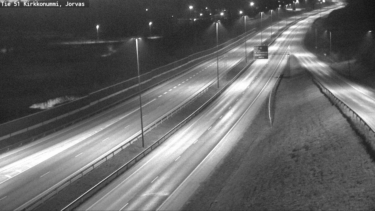 Weather Camera Image Väg 51 Kyrkslätt, Jorvas, Kirkkonummi, Uusimaa