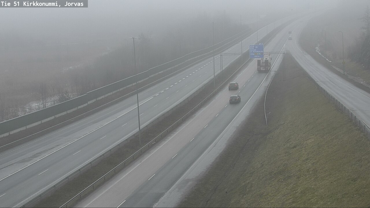 Weather Camera Image Väg 51 Kyrkslätt, Jorvas, Kirkkonummi, Uusimaa