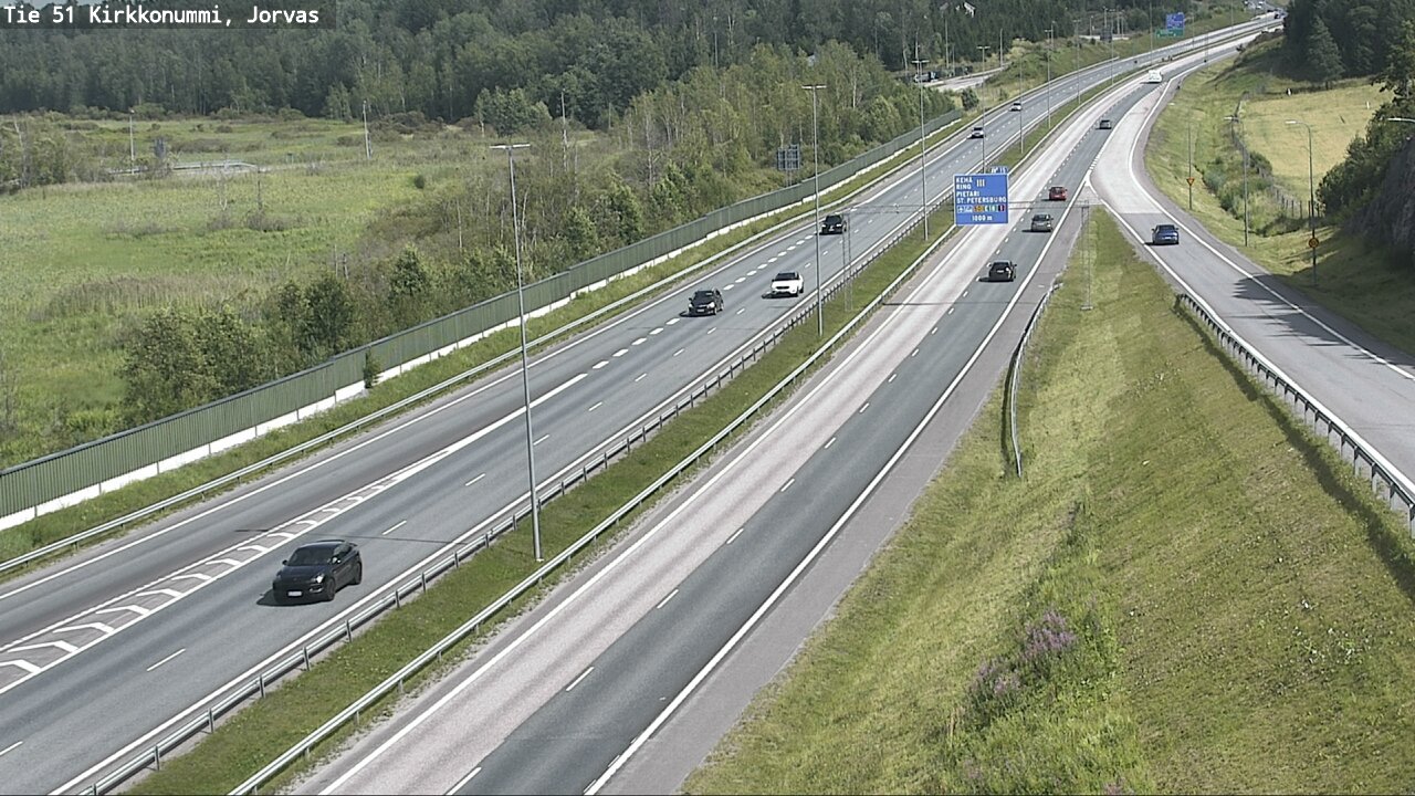 Weather Camera Image Väg 51 Kyrkslätt, Jorvas, Kirkkonummi, Uusimaa