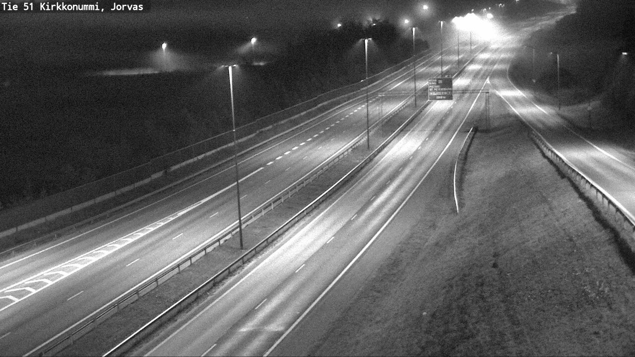 Weather Camera Image Väg 51 Kyrkslätt, Jorvas, Kirkkonummi, Uusimaa
