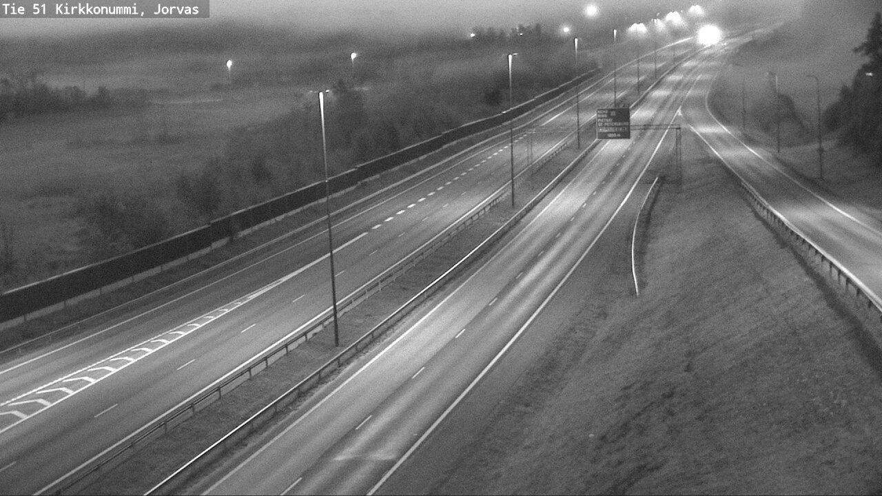 Weather Camera Image Väg 51 Kyrkslätt, Jorvas, Kirkkonummi, Uusimaa