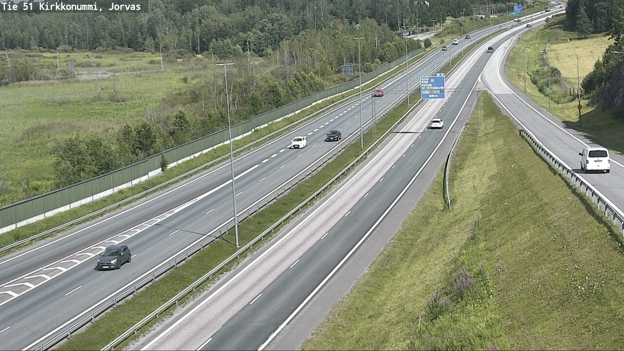 Weather Camera Image Väg 51 Kyrkslätt, Jorvas, Kirkkonummi, Uusimaa