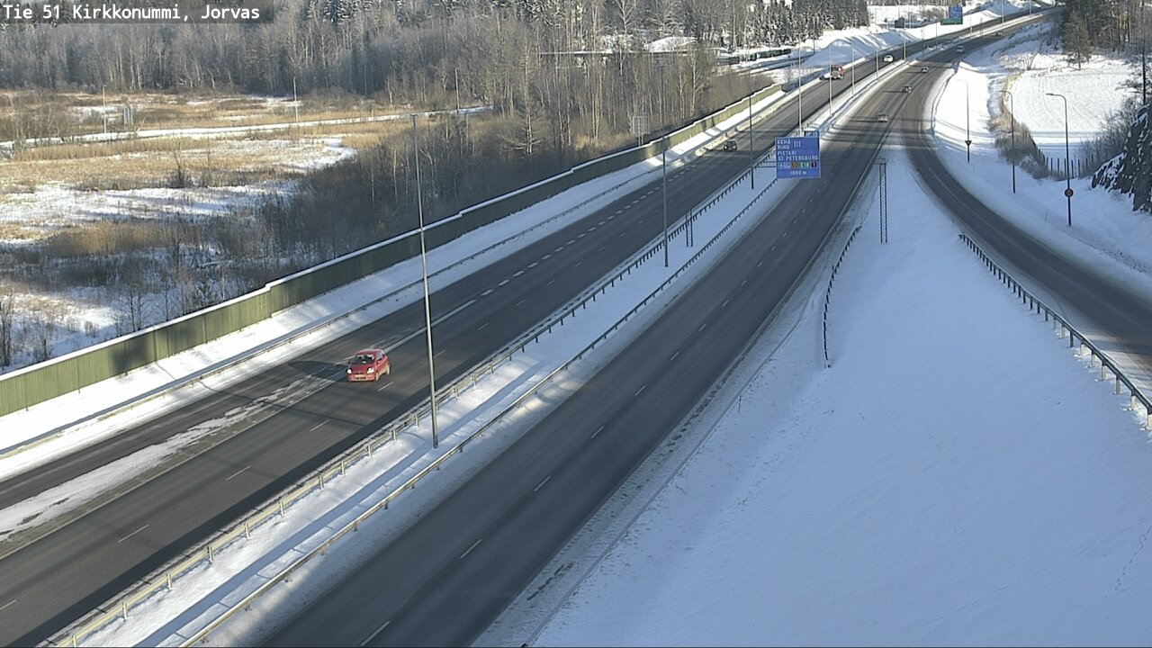 Weather Camera Image Väg 51 Kyrkslätt, Jorvas, Kirkkonummi, Uusimaa
