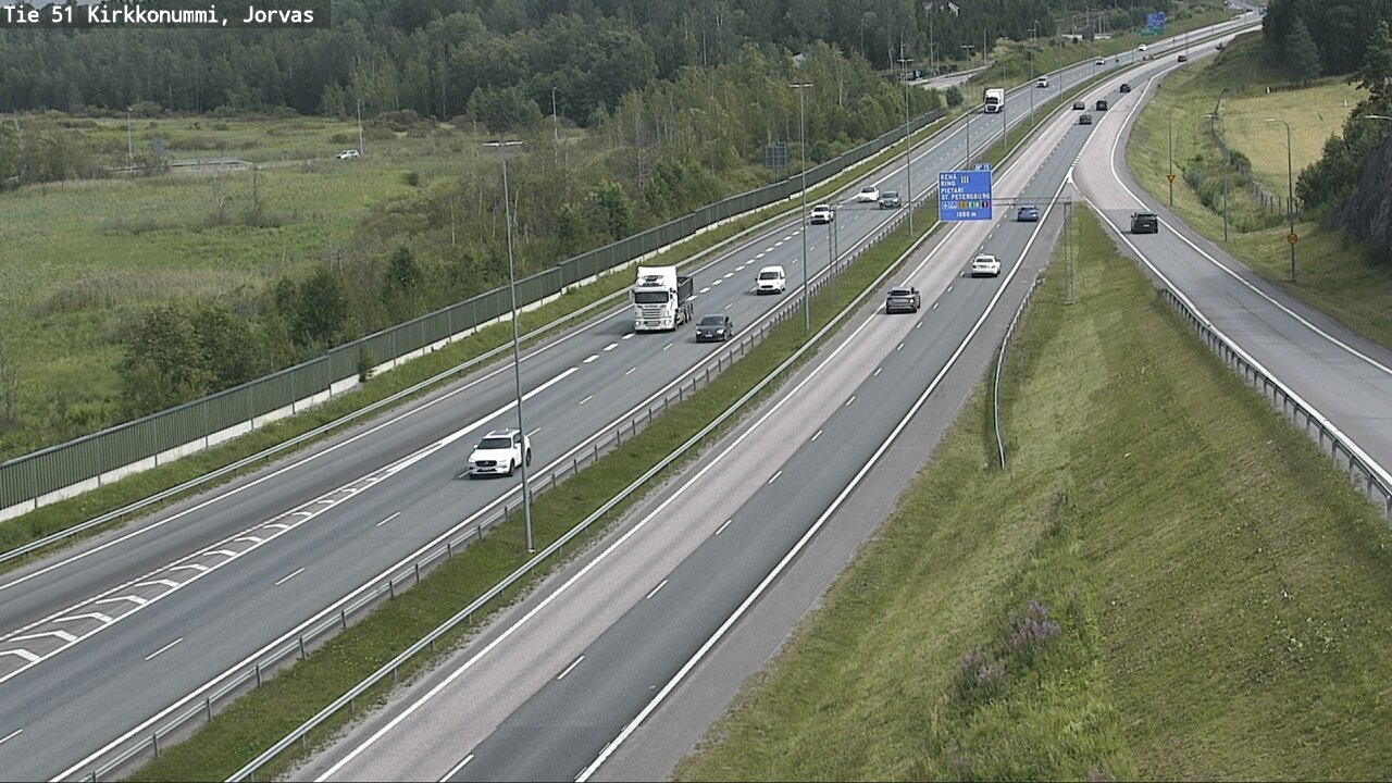 Weather Camera Image Väg 51 Kyrkslätt, Jorvas, Kirkkonummi, Uusimaa
