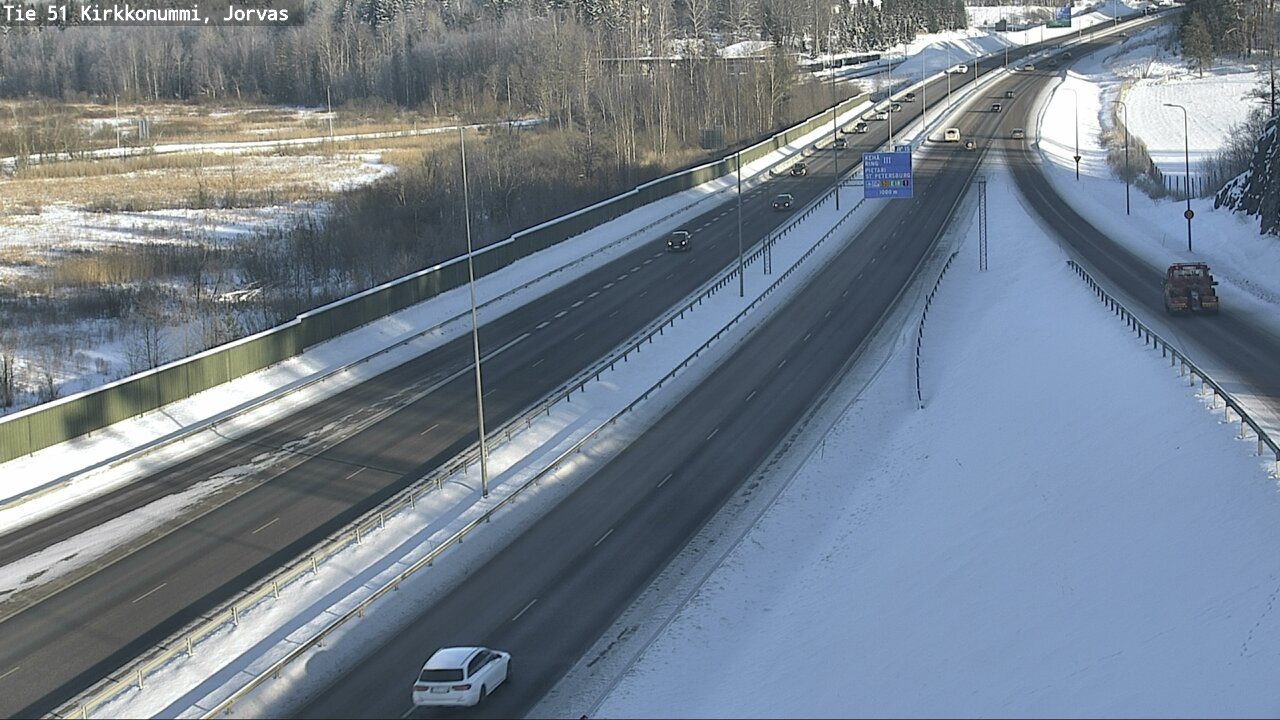 Weather Camera Image Väg 51 Kyrkslätt, Jorvas, Kirkkonummi, Uusimaa