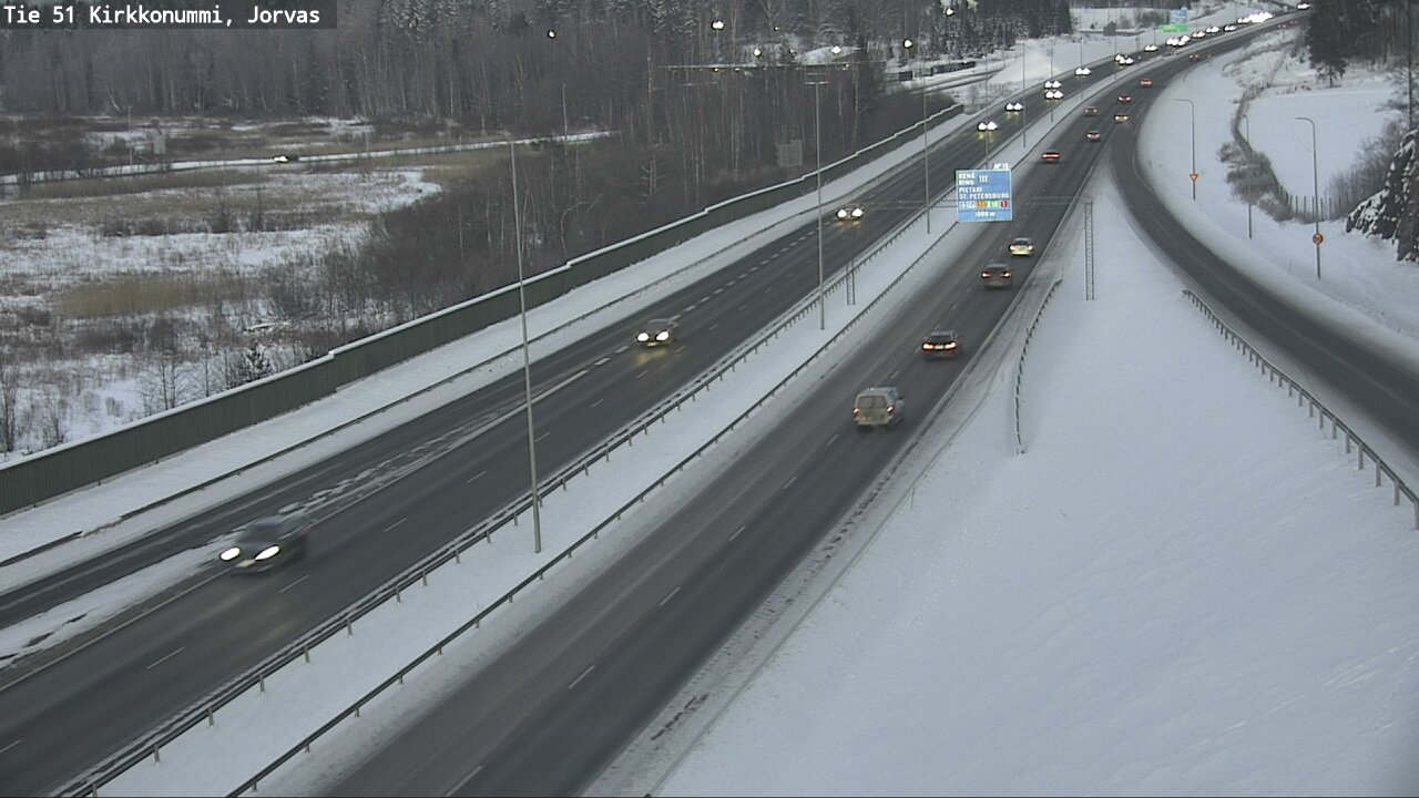 Weather Camera Image Väg 51 Kyrkslätt, Jorvas, Kirkkonummi, Uusimaa