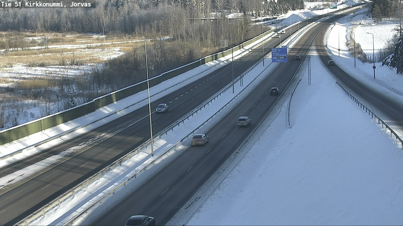 Weather Camera Image Väg 51 Kyrkslätt, Jorvas, Kirkkonummi, Uusimaa