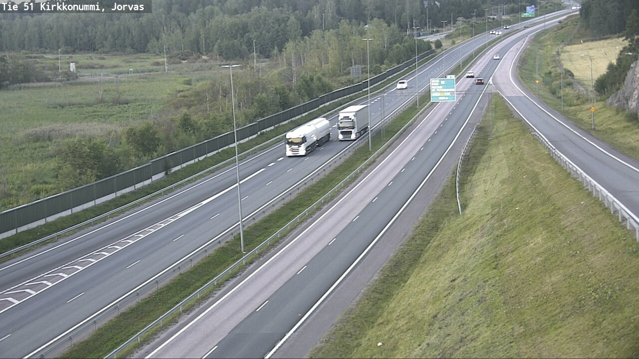 Weather Camera Image Väg 51 Kyrkslätt, Jorvas, Kirkkonummi, Uusimaa