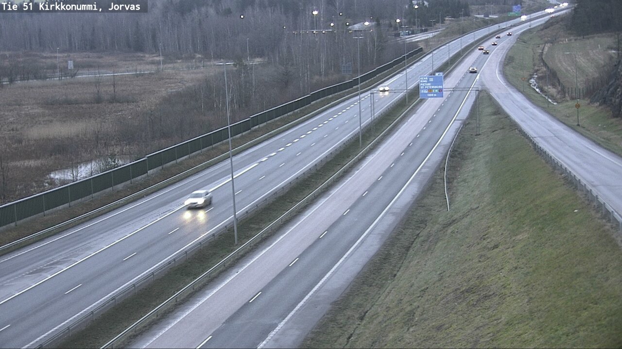 Weather Camera Image Väg 51 Kyrkslätt, Jorvas, Kirkkonummi, Uusimaa