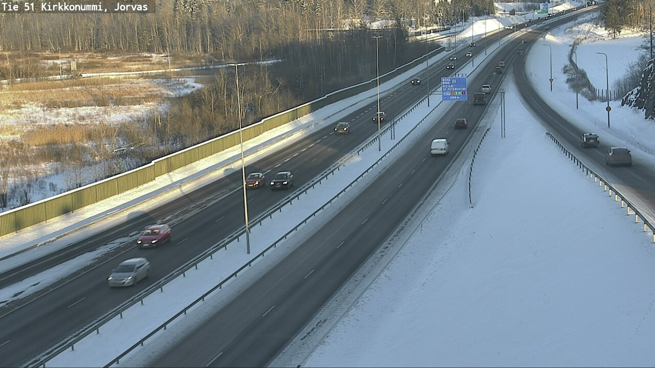 Weather Camera Image Väg 51 Kyrkslätt, Jorvas, Kirkkonummi, Uusimaa