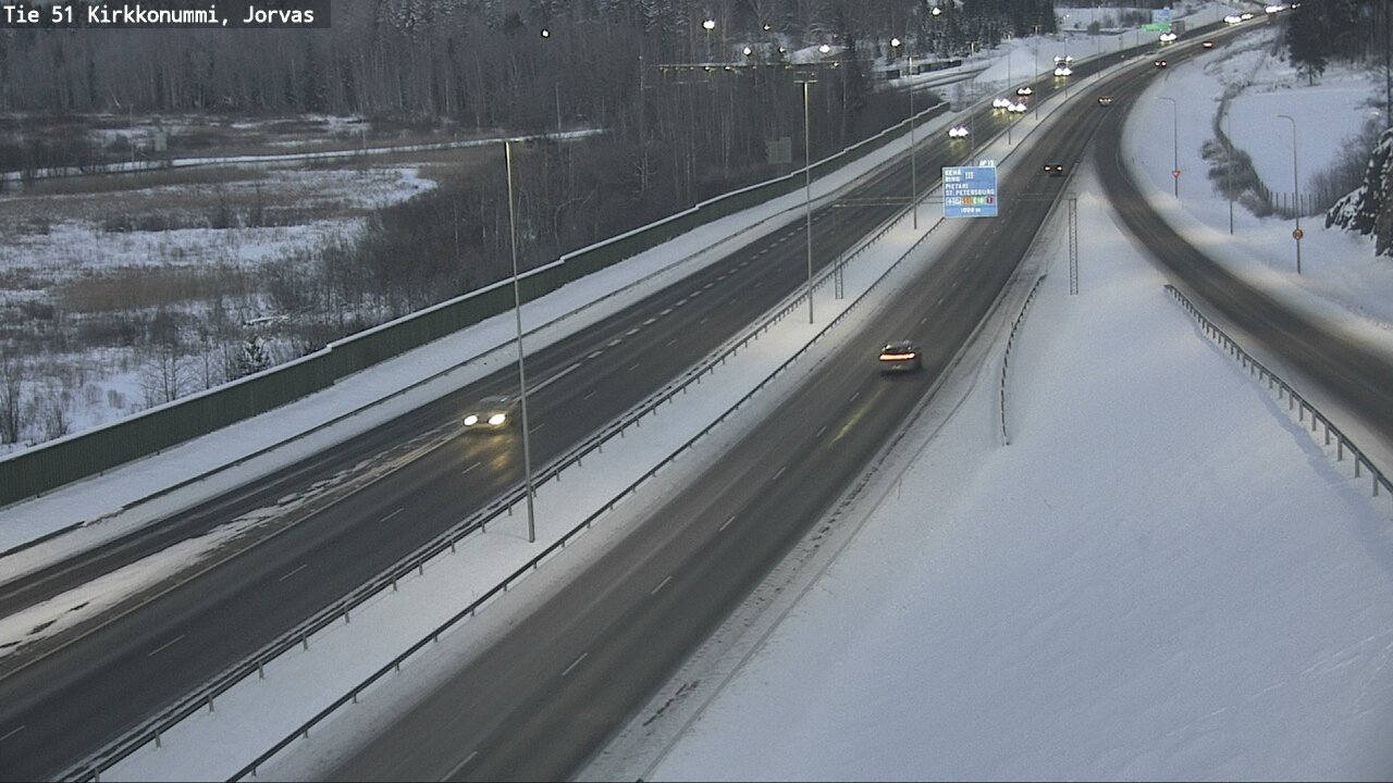 Weather Camera Image Väg 51 Kyrkslätt, Jorvas, Kirkkonummi, Uusimaa