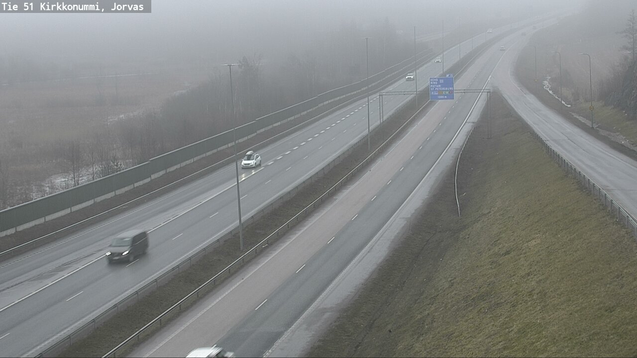 Weather Camera Image Väg 51 Kyrkslätt, Jorvas, Kirkkonummi, Uusimaa