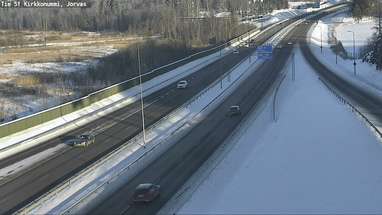 Weather Camera Image Väg 51 Kyrkslätt, Jorvas, Kirkkonummi, Uusimaa