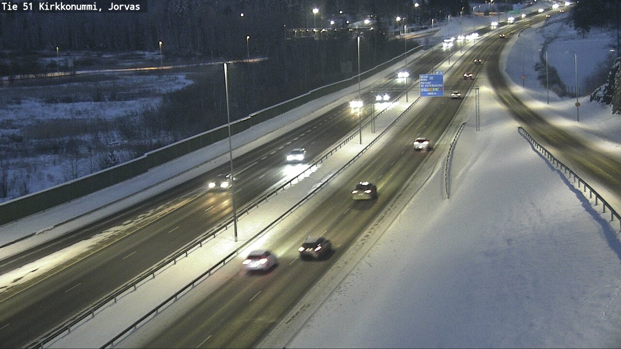 Weather Camera Image Väg 51 Kyrkslätt, Jorvas, Kirkkonummi, Uusimaa