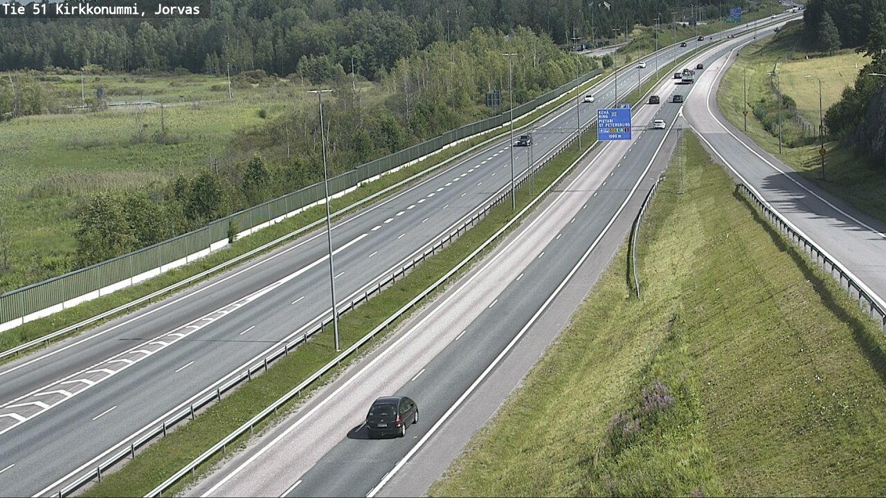 Weather Camera Image Väg 51 Kyrkslätt, Jorvas, Kirkkonummi, Uusimaa