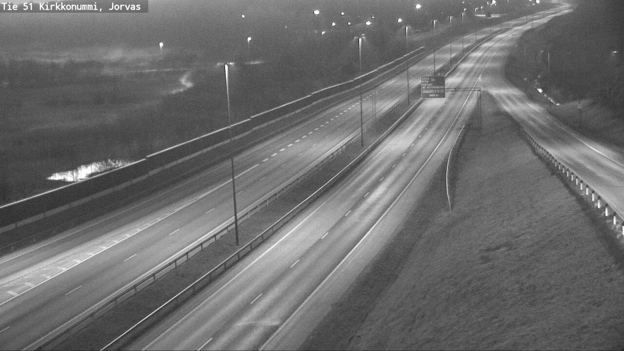 Weather Camera Image Väg 51 Kyrkslätt, Jorvas, Kirkkonummi, Uusimaa
