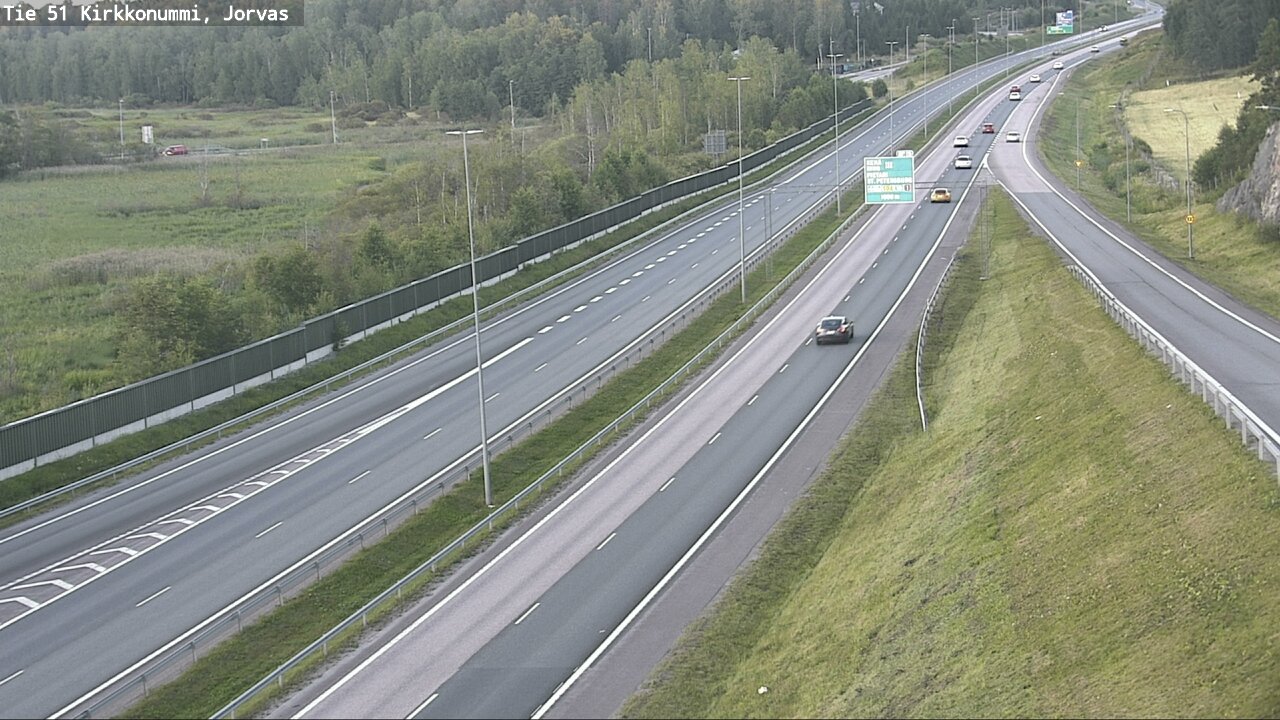 Weather Camera Image Väg 51 Kyrkslätt, Jorvas, Kirkkonummi, Uusimaa