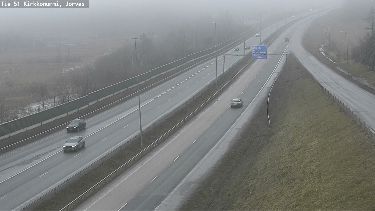 Weather Camera Image Väg 51 Kyrkslätt, Jorvas, Kirkkonummi, Uusimaa