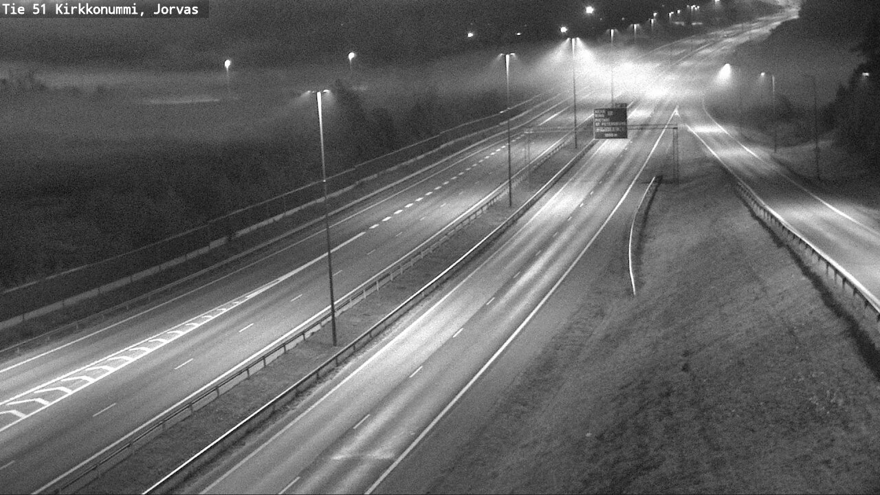 Weather Camera Image Väg 51 Kyrkslätt, Jorvas, Kirkkonummi, Uusimaa