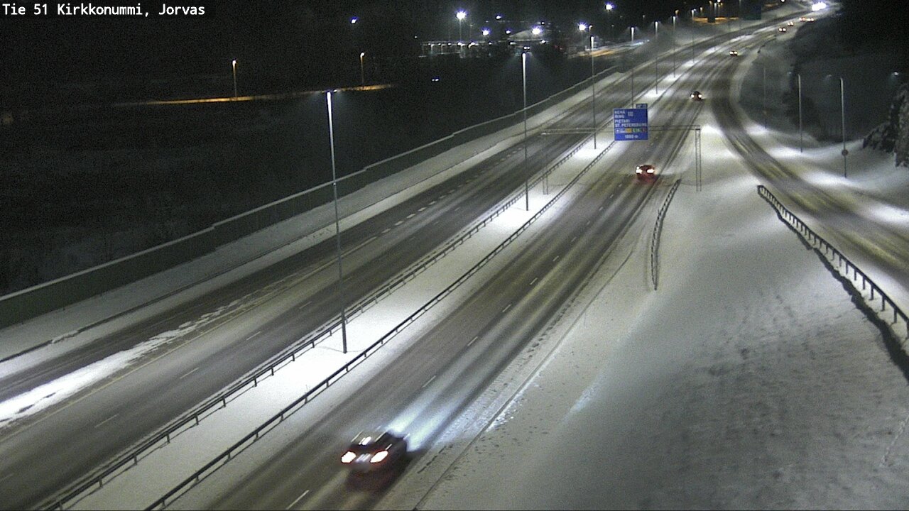 Weather Camera Image Väg 51 Kyrkslätt, Jorvas, Kirkkonummi, Uusimaa