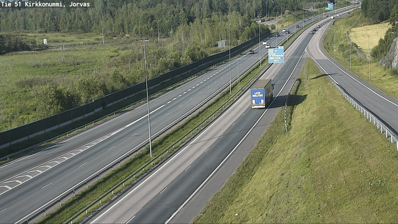 Weather Camera Image Väg 51 Kyrkslätt, Jorvas, Kirkkonummi, Uusimaa