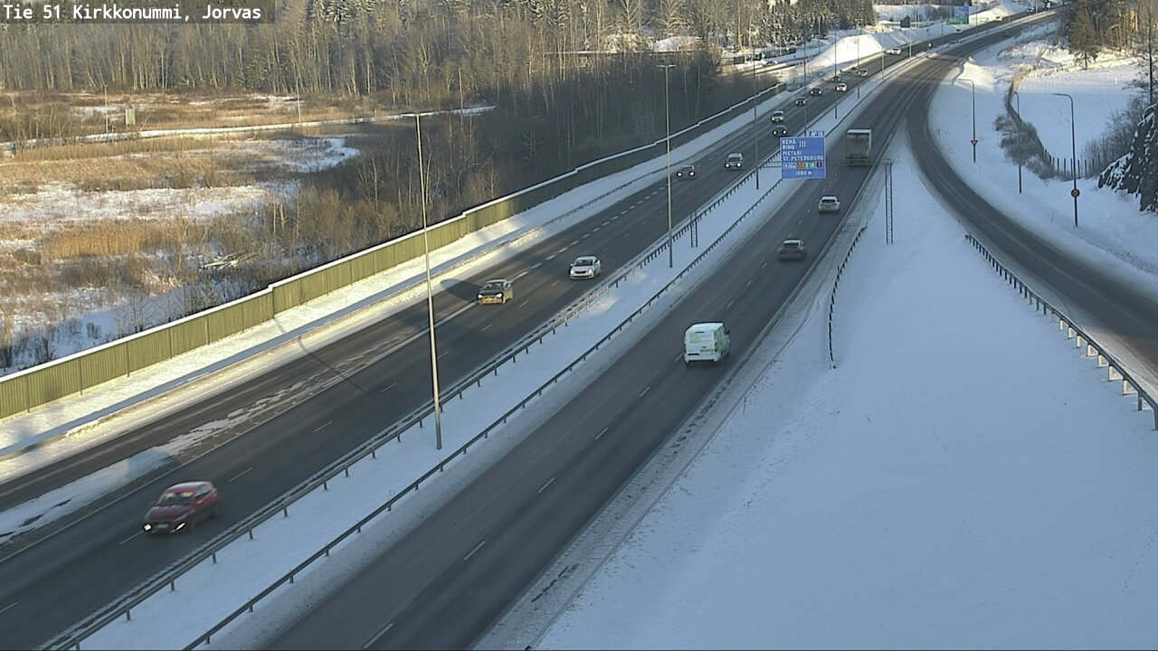 Weather Camera Image Väg 51 Kyrkslätt, Jorvas, Kirkkonummi, Uusimaa