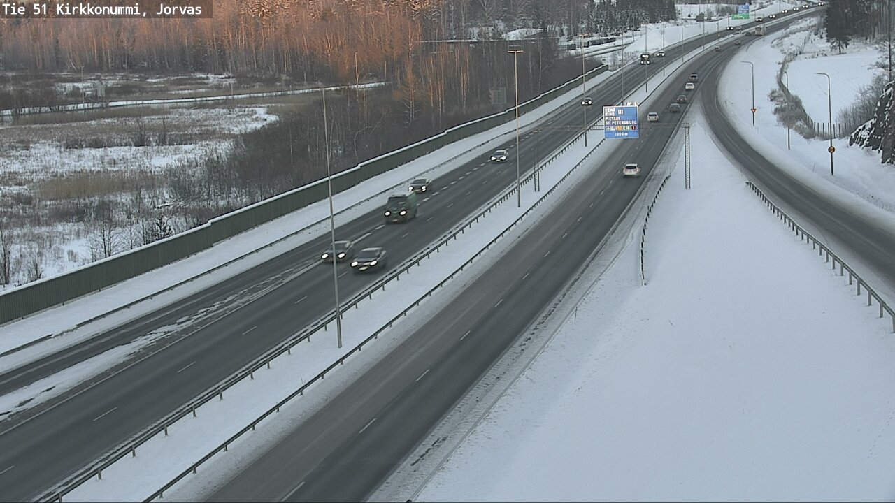 Weather Camera Image Väg 51 Kyrkslätt, Jorvas, Kirkkonummi, Uusimaa