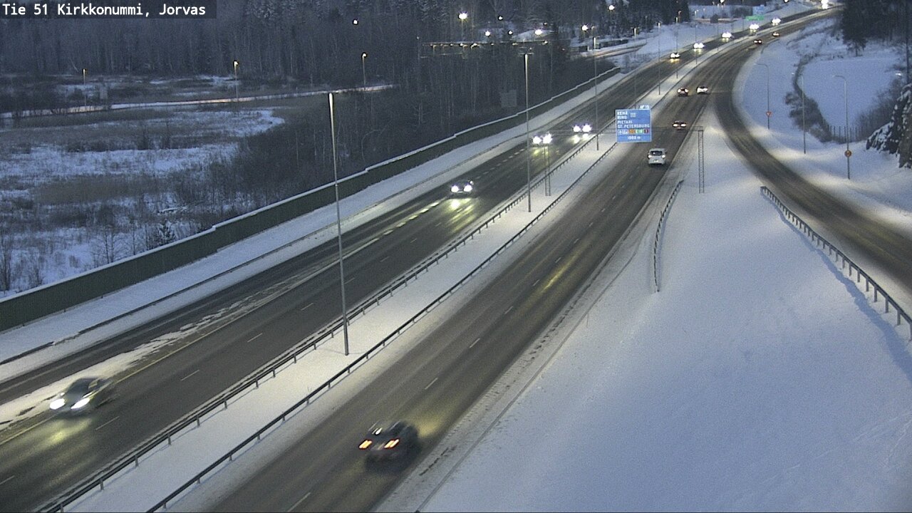 Weather Camera Image Väg 51 Kyrkslätt, Jorvas, Kirkkonummi, Uusimaa
