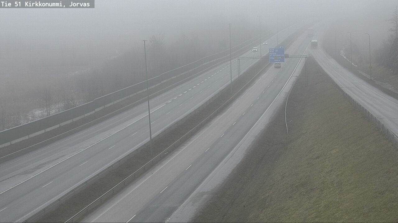 Weather Camera Image Väg 51 Kyrkslätt, Jorvas, Kirkkonummi, Uusimaa