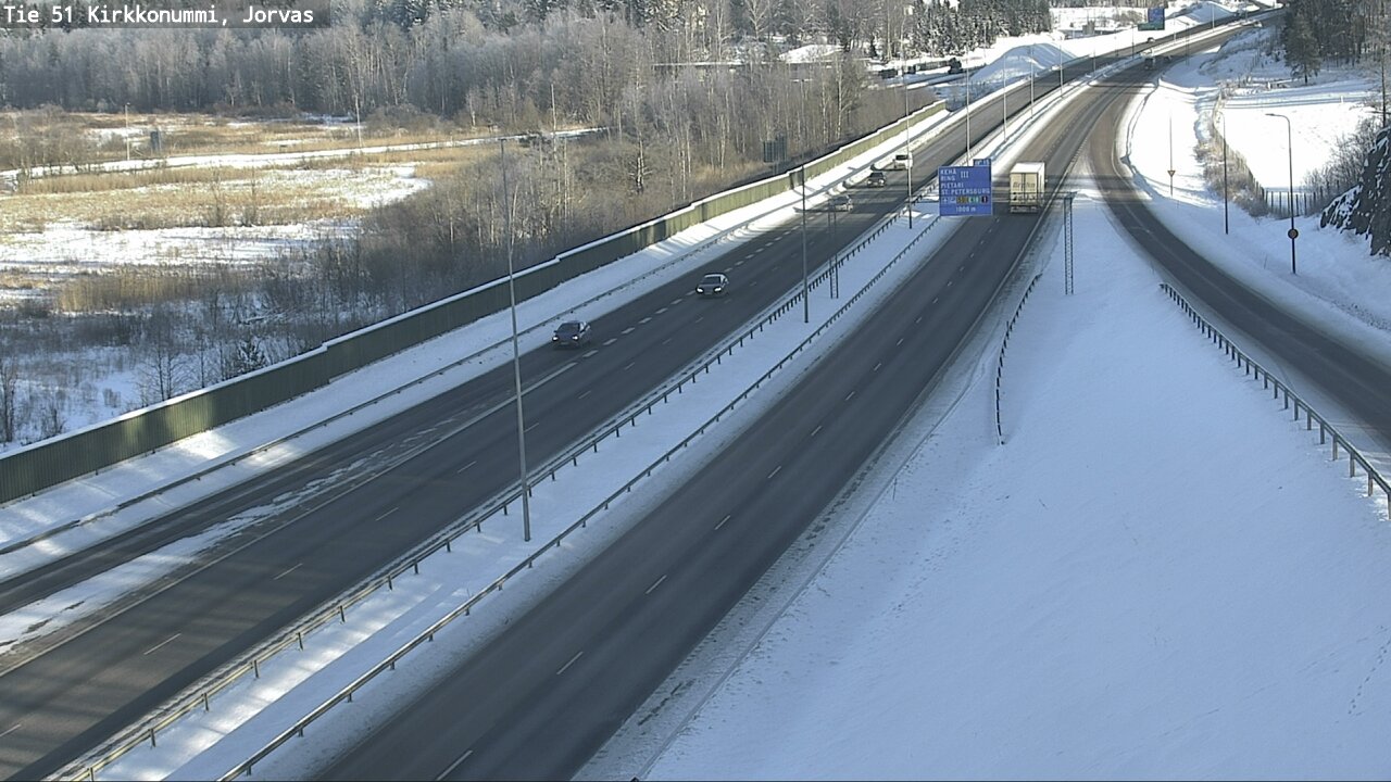 Weather Camera Image Väg 51 Kyrkslätt, Jorvas, Kirkkonummi, Uusimaa